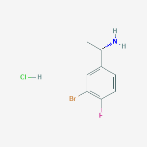 molecular formula C8H10BrClFN B3113600 (S)-1-(3-Bromo-4-fluorophenyl)ethanamine hydrochloride CAS No. 1958125-87-5