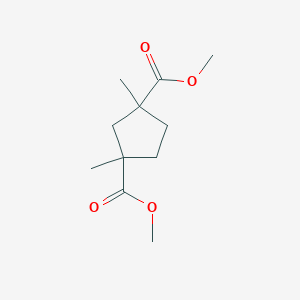molecular formula C11H18O4 B3113614 Dimethyl 1,3-dimethylcyclopentane-1,3-dicarboxylate CAS No. 1960487-55-1