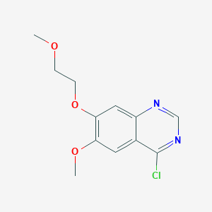 molecular formula C12H13ClN2O3 B3113623 4-Chloro-6-methoxy-7-(2-methoxyethoxy)quinazoline CAS No. 196194-45-3