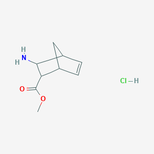 molecular formula C9H14ClNO2 B3113642 Methyl 3-aminobicyclo[2.2.1]hept-5-ene-2-carboxylate hydrochloride CAS No. 1965304-67-9