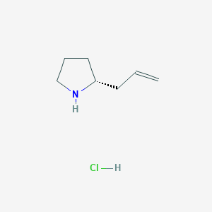 molecular formula C7H14ClN B3113682 (R)-2-烯丙基吡咯烷盐酸盐 CAS No. 197230-28-7