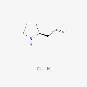 molecular formula C7H14ClN B3113685 (S)-2-烯丙基吡咯烷盐酸盐 CAS No. 197230-31-2