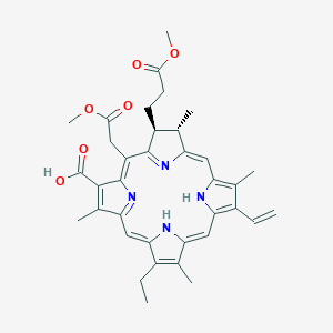 molecular formula C36H40N4O6 B3113701 Chlorin e6 dimethylester CAS No. 197444-89-6