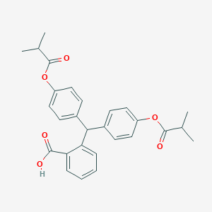 molecular formula C28H28O6 B311371 2-{Bis[4-(isobutyryloxy)phenyl]methyl}benzoic acid 