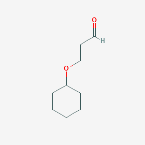molecular formula C9H16O2 B3113721 3-Cyclohexyloxypropionaldehyde CAS No. 19790-59-1