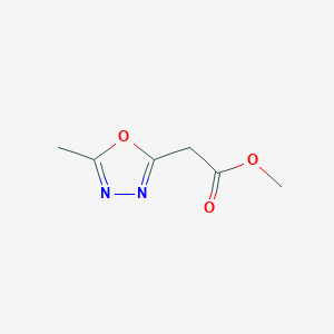 molecular formula C6H8N2O3 B3113729 Methyl 2-(5-methyl-1,3,4-oxadiazol-2-yl)acetate CAS No. 19813-43-5