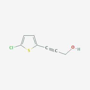 molecular formula C7H5ClOS B3113737 2-丙炔-1-醇，3-(5-氯-2-噻吩基)- CAS No. 198143-64-5