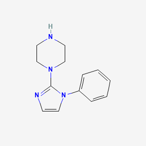 molecular formula C13H16N4 B3113749 1-(1-苯基-1H-咪唑-2-基)哌嗪 CAS No. 198209-96-0