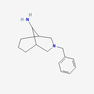 molecular formula C15H22N2 B3113756 3-Benzyl-3-azabicyclo[3.3.1]nonan-9-amine CAS No. 198210-86-5