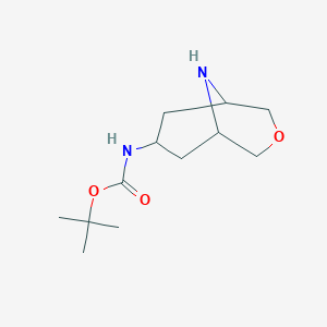 molecular formula C12H22N2O3 B3113759 tert-Butyl 3-oxa-9-azabicyclo[3.3.1]nonan-7-ylcarbamate CAS No. 198211-13-1