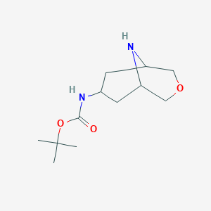 molecular formula C12H22N2O3 B3113759 叔丁基 3-氧杂-9-氮杂双环[3.3.1]壬-7-基氨基甲酸酯 CAS No. 198211-13-1