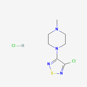 molecular formula C7H12Cl2N4S B3113771 1-(4-Chloro-1,2,5-thiadiazol-3-YL)-4-methylpiperazine hydrochloride CAS No. 1982760-64-4