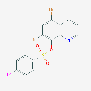 molecular formula C15H8Br2INO3S B311378 5,7-Dibromo-8-quinolinyl 4-iodobenzenesulfonate 