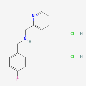molecular formula C13H15Cl2FN2 B3113788 (4-Fluorobenzyl)(2-pyridinylmethyl)amine dihydrochloride CAS No. 1983848-11-8