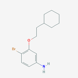 molecular formula C14H20BrNO B3113809 4-溴-3-(2-环己基乙氧基)苯胺 CAS No. 1984040-90-5