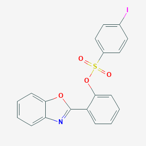 molecular formula C19H12INO4S B311381 2-(1,3-Benzoxazol-2-yl)phenyl 4-iodobenzenesulfonate 