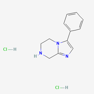 molecular formula C12H15Cl2N3 B3113880 3-苯基-5,6,7,8-四氢-咪唑并[1,2-a]吡嗪 2HCl CAS No. 1986429-23-5