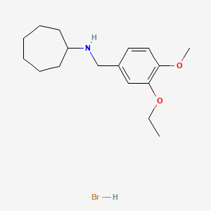 molecular formula C17H28BrNO2 B3113887 N-(3-ethoxy-4-methoxybenzyl)cycloheptanamine hydrobromide CAS No. 1986483-85-5
