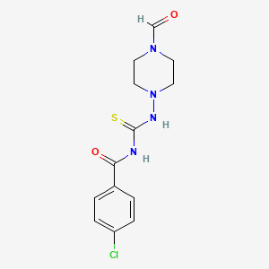 molecular formula C13H15ClN4O2S B3113894 1-(4-Chlorobenzoyl)-3-(4-formylpiperazinyl)-thiourea CAS No. 1987007-45-3