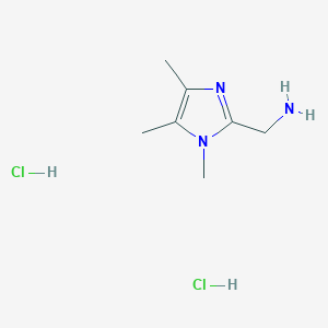 molecular formula C7H15Cl2N3 B3113920 [(1,4,5-Trimethyl-1H-imidazol-2-yl)methyl]amine dihydrochloride CAS No. 1987680-60-3