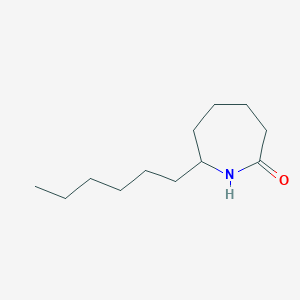 molecular formula C12H23NO B3113927 7-Hexylazepan-2-one CAS No. 19878-76-3