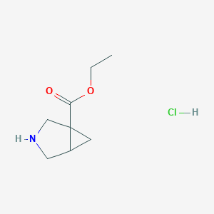 molecular formula C8H14ClNO2 B3113959 Ethyl 3-azabicyclo[3.1.0]hexane-1-carboxylate hydrochloride CAS No. 1989558-84-0