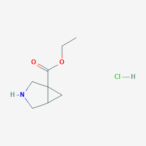 molecular formula C8H14ClNO2 B3113959 3-氮杂双环[3.1.0]己烷-1-羧酸乙酯盐酸盐 CAS No. 1989558-84-0