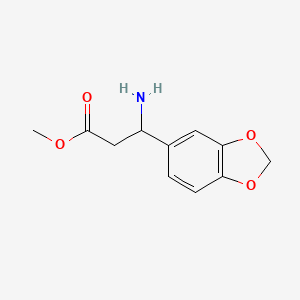 molecular formula C11H13NO4 B3113967 Methyl 3-amino-3-(1,3-benzodioxol-5-yl)propanoate CAS No. 198959-45-4