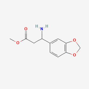 molecular formula C11H13NO4 B3113967 3-氨基-3-(1,3-苯并二氧杂环-5-基)丙酸甲酯 CAS No. 198959-45-4