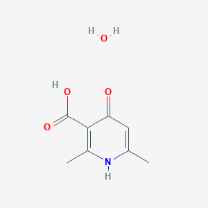 molecular formula C8H11NO4 B3113983 2,6-二甲基-4-氧代-1,4-二氢-3-吡啶甲酸水合物 CAS No. 1989824-11-4
