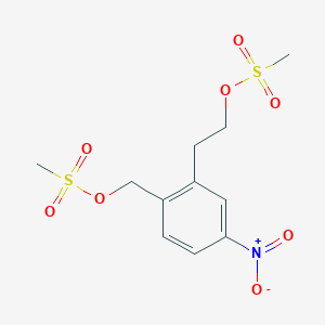 molecular formula C11H15NO8S2 B3114004 2-(2-(Methylsulfonyloxy)ethyl)-4-nitrobenzyl (methanesulfonate) CAS No. 199014-22-7
