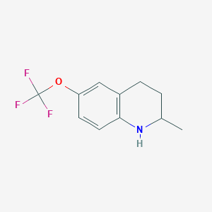 molecular formula C11H12F3NO B3114013 2-Methyl-6-(trifluoromethoxy)-1,2,3,4-tetrahydroquinoline CAS No. 199186-79-3