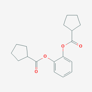 molecular formula C18H22O4 B311403 1,2-Benzendiol, O,O'-di(cyclopentanecarbonyl)- 