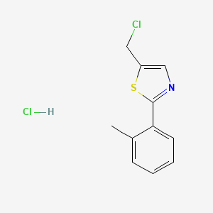 molecular formula C11H11Cl2NS B3114038 5-(氯甲基)-2-(2-甲基苯基)-1,3-噻唑盐酸盐 CAS No. 1992995-91-1