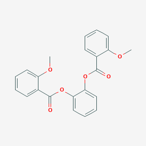 molecular formula C22H18O6 B311404 2-[(2-Methoxybenzoyl)oxy]phenyl 2-methoxybenzoate 