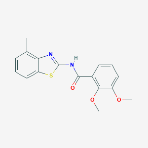molecular formula C17H16N2O3S B311406 2,3-dimethoxy-N-(4-methyl-1,3-benzothiazol-2-yl)benzamide 