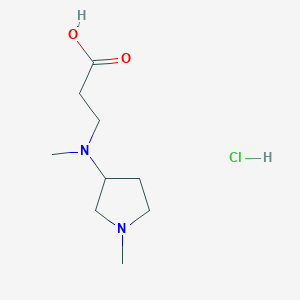 molecular formula C9H19ClN2O2 B3114060 N-甲基-N-(1-甲基-3-吡咯烷基)-β-丙氨酸盐酸盐 CAS No. 1993159-82-2