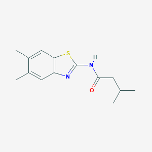 N-(5,6-dimethyl-1,3-benzothiazol-2-yl)-3-methylbutanamide