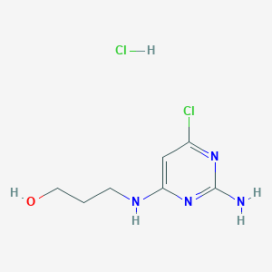 molecular formula C7H12Cl2N4O B3114087 2-Amino-6-chloro-4-[(3-hydroxypropyl)amino]pyrimidine hydrochloride CAS No. 199453-07-1