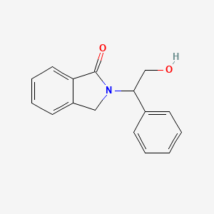 molecular formula C16H15NO2 B3114156 2-(2-Hydroxy-1-phenylethyl)-1-isoindolinone CAS No. 199868-84-3