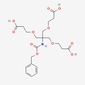 molecular formula C21H29NO11 B3114179 3-[2-Benzyloxycarbonylamino-3-(2-carboxy-ethoxy)-2-(2-carboxy-ethoxymethyl)-propoxy]-propionic acid CAS No. 200133-16-0