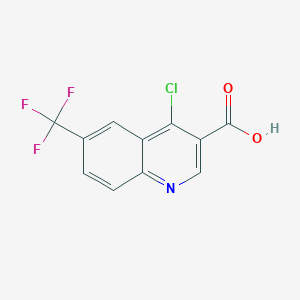 molecular formula C11H5ClF3NO2 B3114188 4-Chloro-6-(trifluoromethyl)quinoline-3-carboxylic acid CAS No. 2002472-09-3