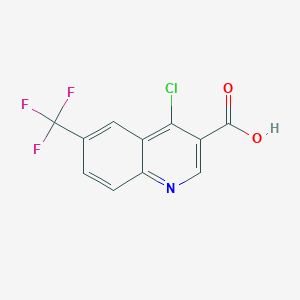 molecular formula C11H5ClF3NO2 B3114188 4-氯-6-(三氟甲基)喹啉-3-羧酸 CAS No. 2002472-09-3