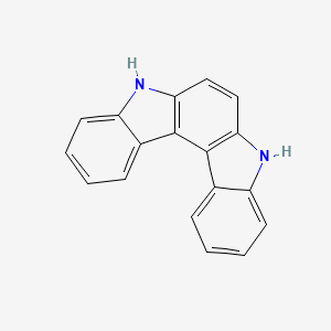 molecular formula C18H12N2 B3114201 5,8-Dihydroindolo[2,3-c]carbazole CAS No. 200339-30-6