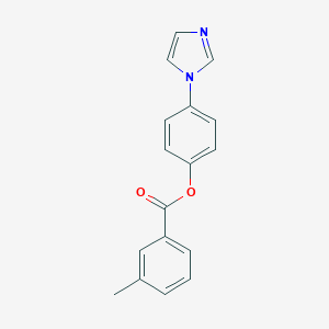 molecular formula C17H14N2O2 B311421 4-(1H-imidazol-1-yl)phenyl 3-methylbenzoate 