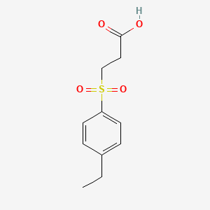 molecular formula C11H14O4S B3114229 3-(4-Ethyl-benzenesulfonyl)-propionic acid CAS No. 200643-81-8