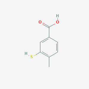 molecular formula C8H8O2S B3114234 3-Mercapto-4-methylbenzoic acid CAS No. 200720-35-0