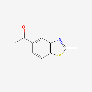 molecular formula C10H9NOS B3114241 1-(2-Methylbenzo[d]thiazol-5-yl)ethanone CAS No. 20077-88-7