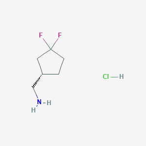 molecular formula C6H12ClF2N B3114249 [(1S)-3,3-二氟环戊基]甲胺盐酸盐 CAS No. 2007916-16-5