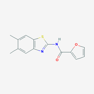 molecular formula C14H12N2O2S B311427 N-(5,6-dimethyl-1,3-benzothiazol-2-yl)-2-furamide 